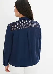 Blus med spets, bonprix