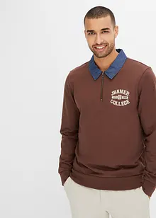 Sweatshirt med pikékrage, bonprix