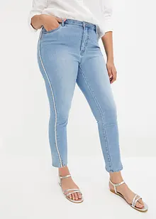 Skinny Jeans med strassapplikation, bonprix