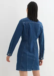 Jeansklänning med knappslå, bonprix