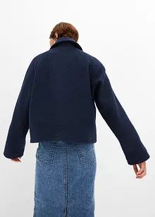 Tunn teddyjacka av bouclé, bonprix