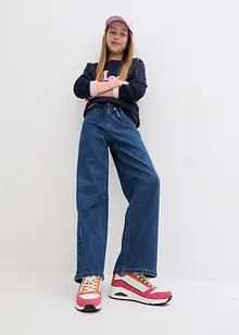 Barnjeans med kedjor, Wide Leg, bonprix