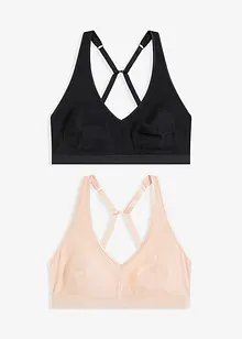 Bralette utan bygel (2-pack), bonprix