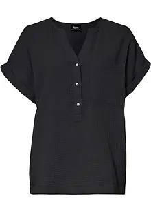 Muslinblus med korta ärmar, bonprix