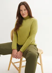 Långärmad tröja med polokrage, bonprix