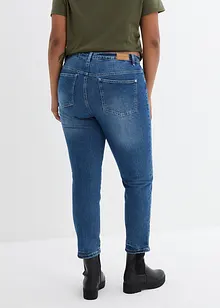 Korta stretchjeans med medelhög midja, smal passform, bonprix