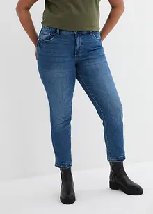 Korta stretchjeans med medelhög midja, smal passform, bonprix