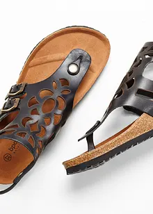 Bekväm skinnsandal, bonprix