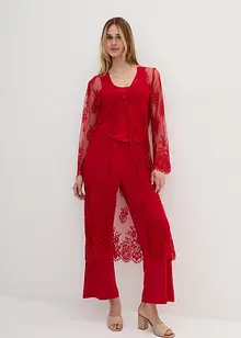 Jumpsuit med spetscardigan (2 delar), bonprix