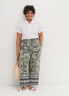 Palazzobyxa i mjuk viskosmix, bonprix