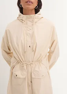 Tunn parkas med trenchcoatlook och justerbar midja, bonprix