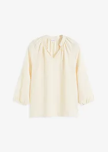 Blus med rynk, bonprix