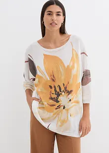 Tröja med blommotiv, bonprix