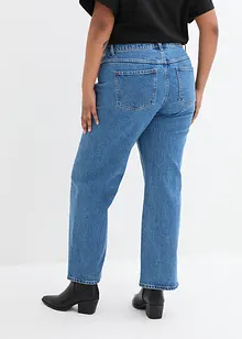 Wide Jeans Mid Waist, Slit, bonprix