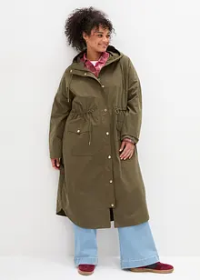 Tunn parkas med trenchcoatlook och justerbar midja, bonprix