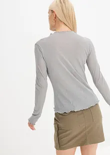 Långärmad transparent topp, bonprix