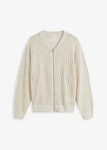 Hålmönstrad cardigan, bonprix