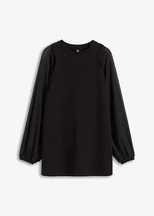 Sweatshirt med meshärm, bonprix