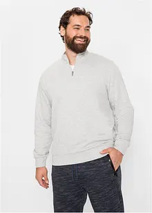 Sweatshirt med krage och kort dragkedja, bonprix