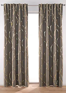 Mörkläggande gardinlängd med glansigt mönster (1-pack), bonprix
