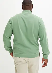 Sweatshirt med krage och kort dragkedja, bonprix