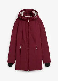 Lång funktionsjacka i softshell med teddyfleece, bonprix
