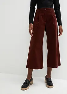 Vida stretchiga manchesterculotter med bekväm hög midja, 7/8-längd, bonprix