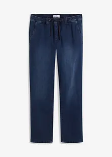 Dra på-jeans med bekvämt snitt, Regular Fit, Straight, bonprix