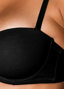 BH med bygel och flexibla axelband (2-pack), med ekologisk bomull, bonprix