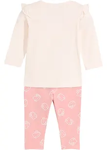 Hello Kitty långärmad topp + leggings av bomull för bebisar  (2 delar), bonprix