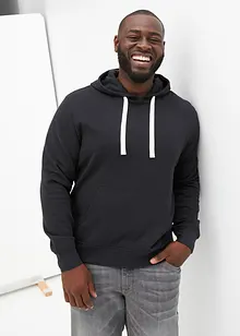 Sweatshirt med huva i ren bomull, bonprix