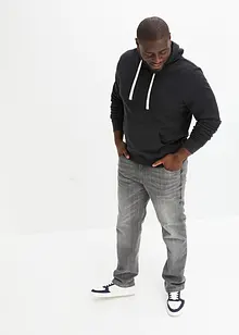 Sweatshirt med huva i ren bomull, bonprix