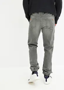 Dra på-jeans i trikå, regular fit, straight, bonprix