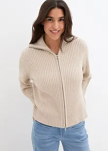 Cardigan med dragkedja, bonprix