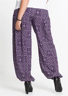 Byxa av mjuk viskos med resårlinning, bonprix