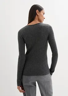 Ribbstickad tröja, bonprix