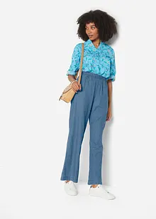 Tunna dra på-jeans med bekväm midja, vid passform, bonprix