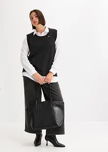 Tröja med blusinfällning, bonprix