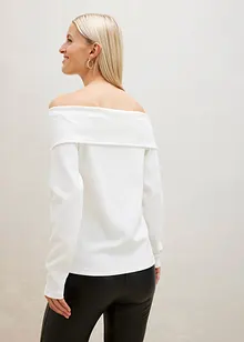 Off-shoulder-topp med dragkedja, bonprix