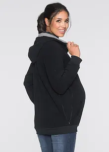 Mammafleecejacka med babyficka för graviditeten och efteråt, bonprix