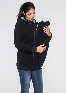 Mammafleecejacka med babyficka för graviditeten och efteråt, bonprix