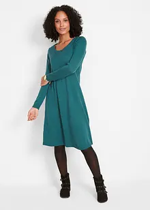 Stickad klänning i utställd modell, bonprix