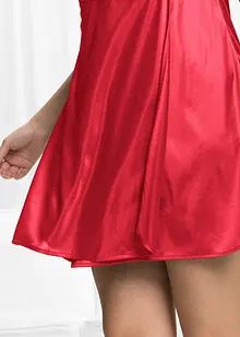 Negligé i glansigt material, bonprix