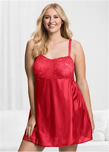 Negligé i glansigt material, bonprix