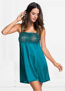 Negligé i glansigt material, bonprix