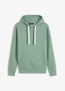 Sweatshirt med huva i ren bomull, bonprix