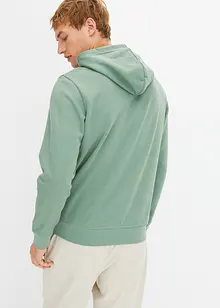 Sweatshirt med huva i ren bomull, bonprix
