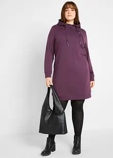 Trikåklänning med luva, bonprix