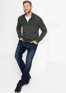 Tröja med  krage med dragkedja, bonprix