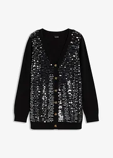 Cardigan med paljetter, bonprix